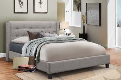 IFDC IF 189–PLATFORM BED IN GREY LINEN