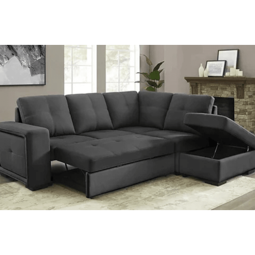 ueensons 94-inch Soho Sofa Bed (RHF) with Pull-Out Sleeper, Corner Sofa Bed with Ottoman with Storage, Pull-Out Sleeper Sofa 2 in 1 Sofa Bed * FREE OTTOMAN *