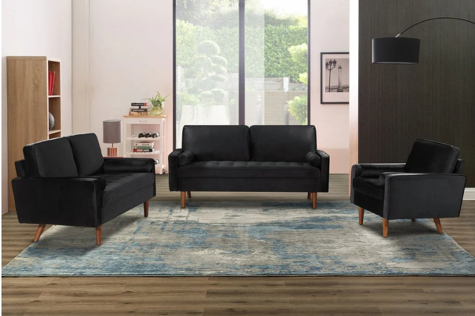 Velvet Sofa Collection Black