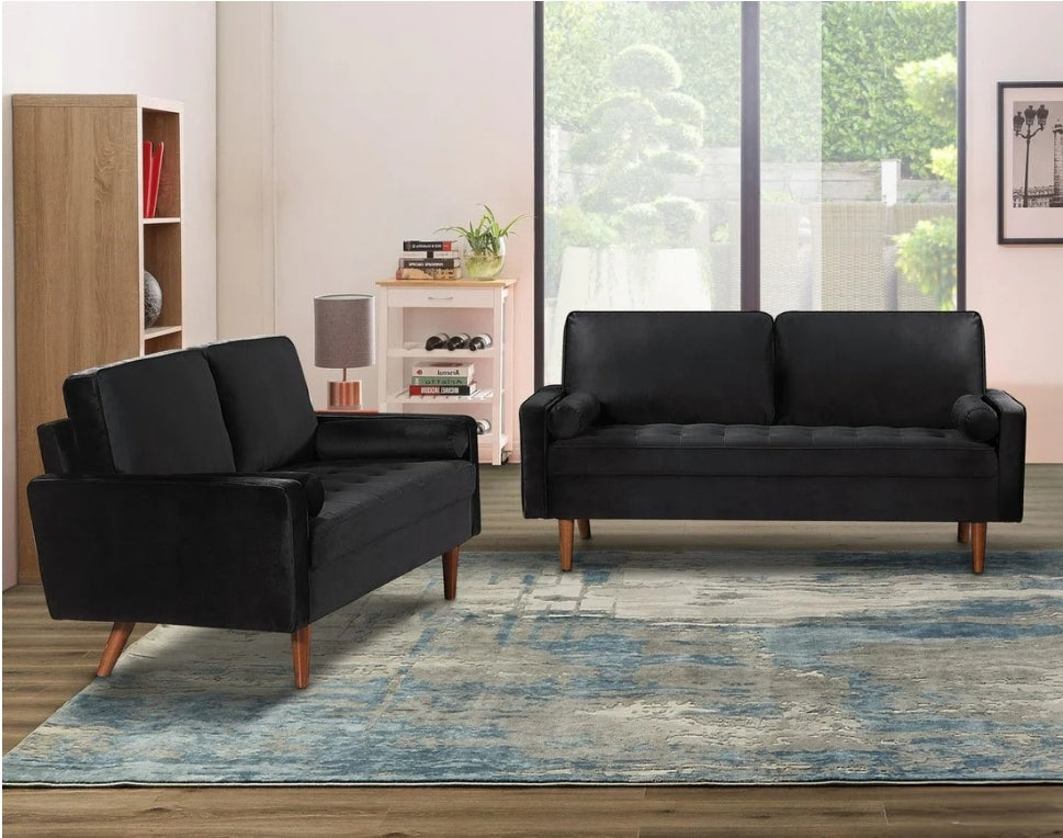 Velvet Sofa Collection Black