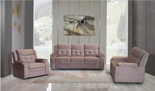 3 PC Sofa Set Brown 8620