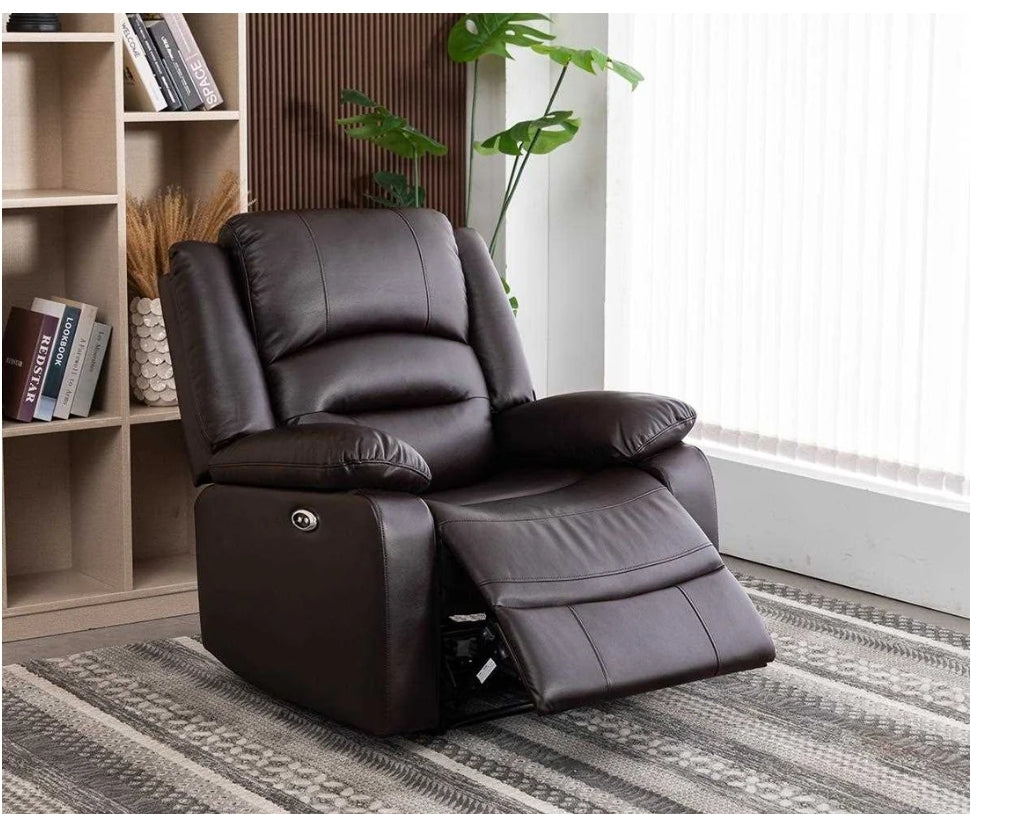 Martini Power Recliner Sofa Collection Chocolate Brown Leathaire 8361