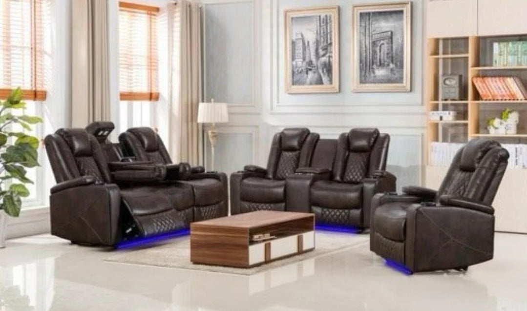 Transformer - 3 PC Power Recliner Set brown